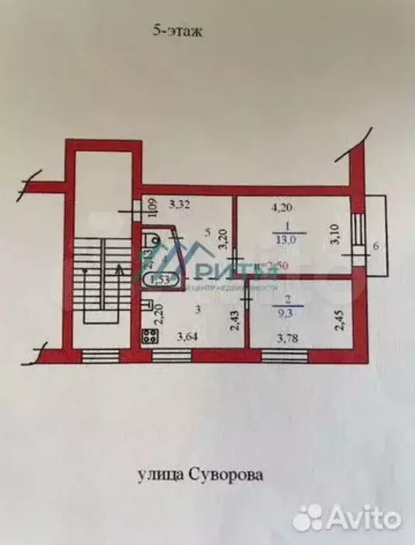 2-к. квартира, 45 м, 5/5 эт. - Фото 0