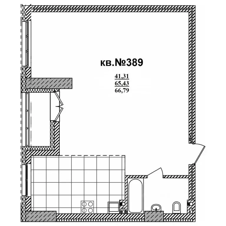 2-к кв. Новосибирская область, Новосибирск Садовая ул., 17 (66.79 м) - Фото 1