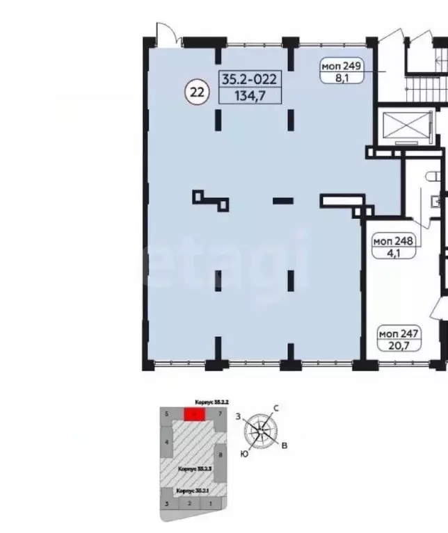 Торговая площадь в Москва Сосенское поселение, просп. Куприна, 3к2 ... - Фото 1