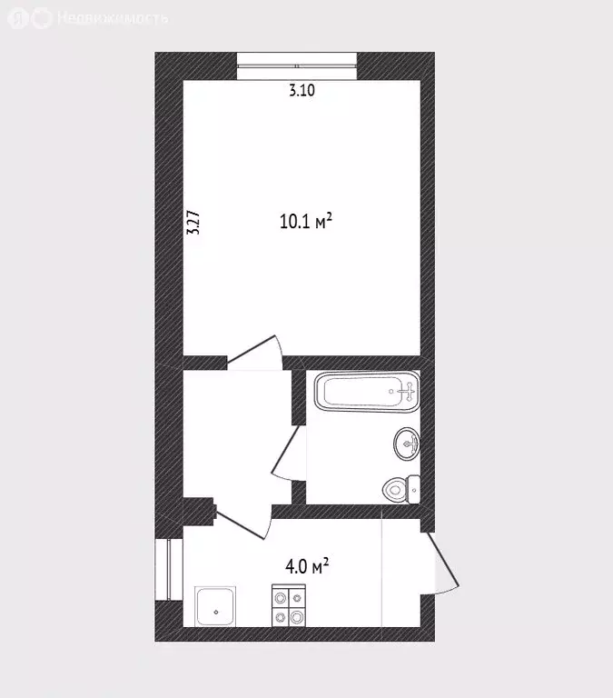 Квартира-студия: Тюмень, улица 30 лет Победы, 73 (15.4 м) - Фото 2