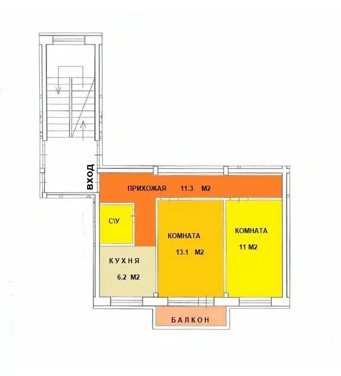 2-к кв. Архангельская область, Архангельск ул. В.И. Воронина, 31к1 ... - Фото 1