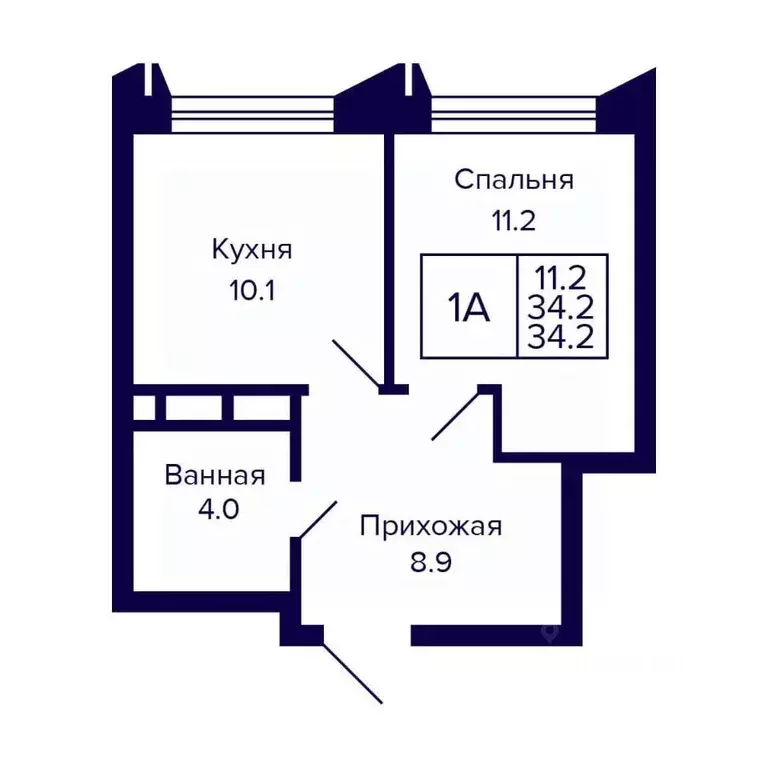 1-к кв. Новосибирская область, Новосибирск ул. Грибоедова (34.2 м) - Фото 0