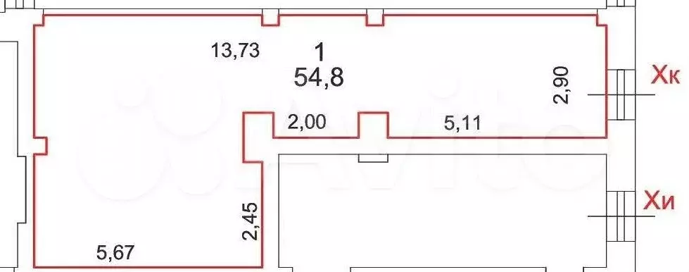 Аренда помещения свободного назначения, 54.8 м - Фото 0