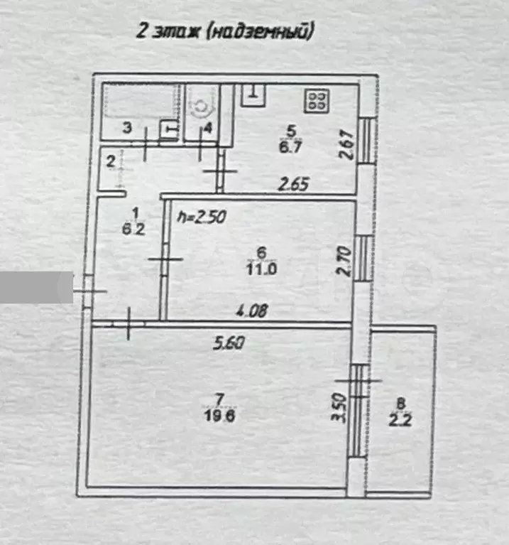 2-к. квартира, 49 м, 2/9 эт. - Фото 0