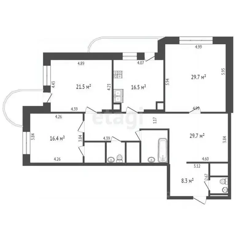 3-к кв. москва ш. энтузиастов, 55 (135.0 м) - Фото 1