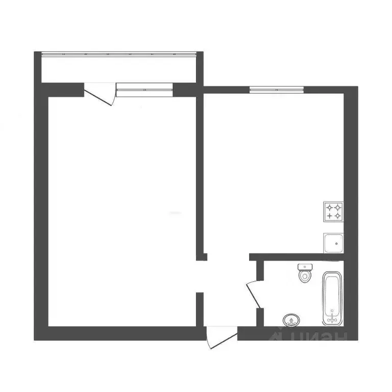 1-к кв. Бурятия, Улан-Удэ ул. Бабушкина, 71 (31.0 м) - Фото 2