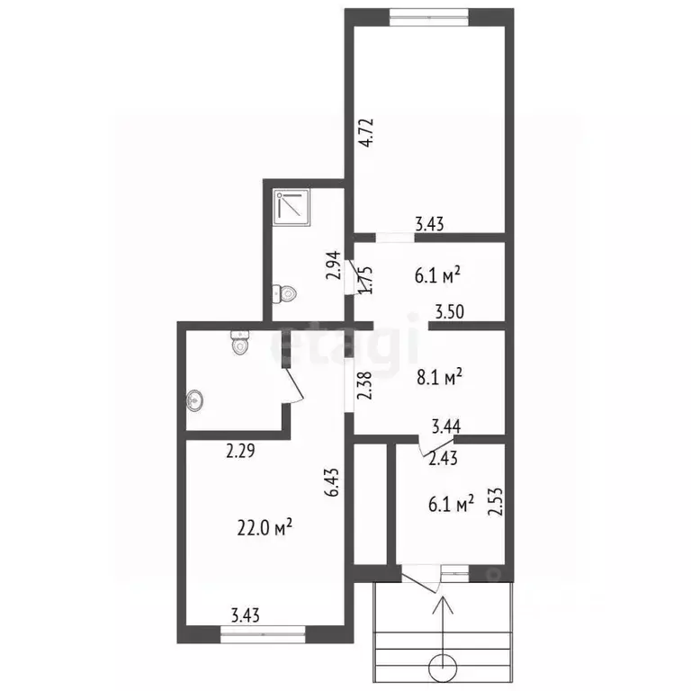 Помещение свободного назначения в Москва Долгопрудная аллея, 15к3 (63 ... - Фото 1