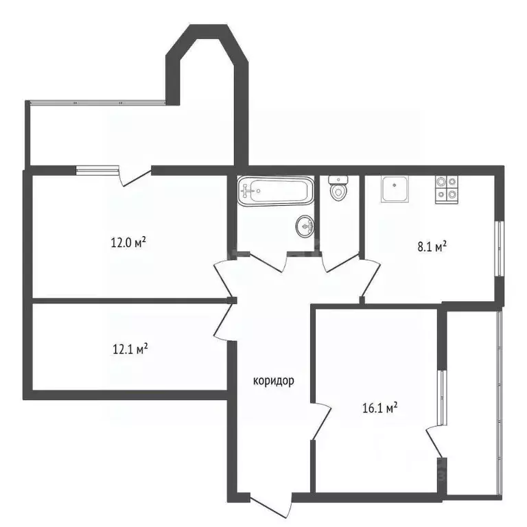 3-к кв. Воронежская область, Воронеж ул. 45-й Стрелковой Дивизии, 125 ... - Фото 1