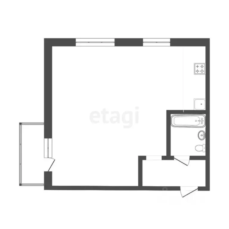 1-к кв. Тюменская область, Тюмень ул. Декабристов, 147 (31.5 м) - Фото 1