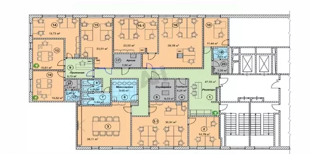 Помещение свободного назначения в Москва Большой Саввинский пер., 11 ... - Фото 2