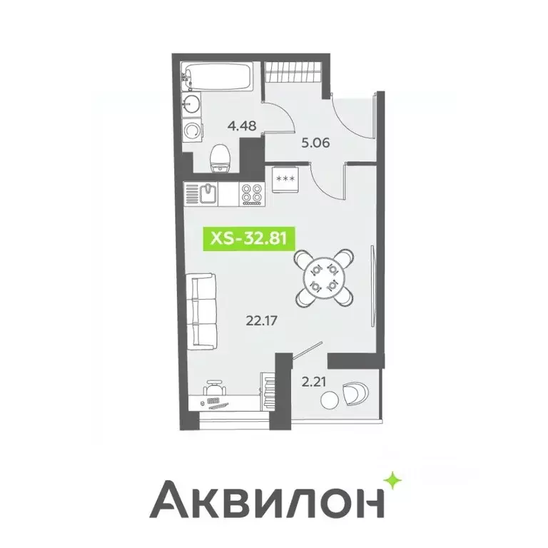 Студия Санкт-Петербург бул. Головнина, 6к1 (33.2 м) - Фото 0