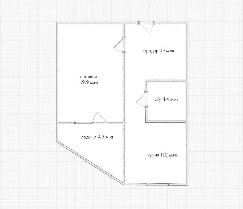 1-к кв. Калужская область, Калуга ул. Кибальчича, 28 (45.2 м) - Фото 2