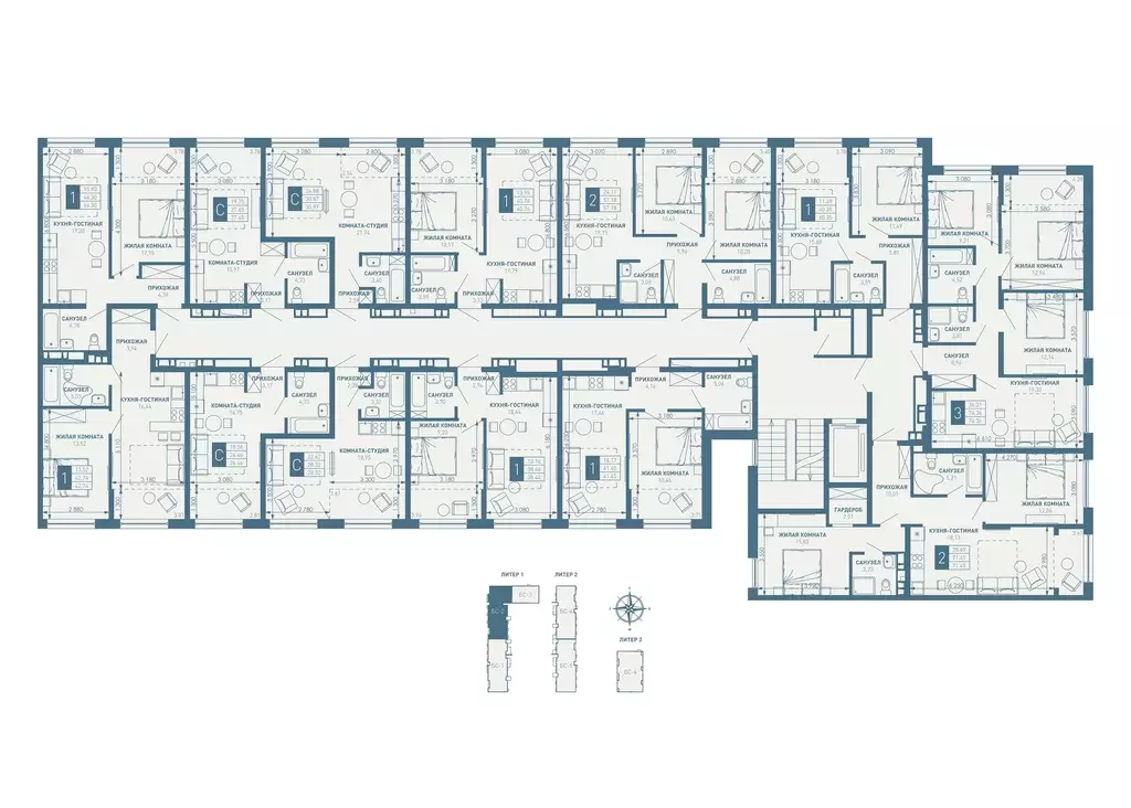 квартира-студия, 30.87 м - Фото 1