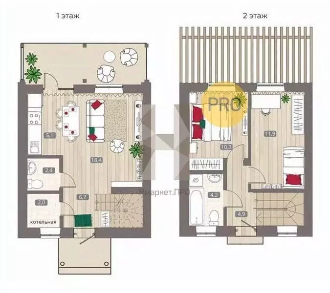 Таунхаус в Новосибирская область, Новосибирский район, Криводановский ... - Фото 2