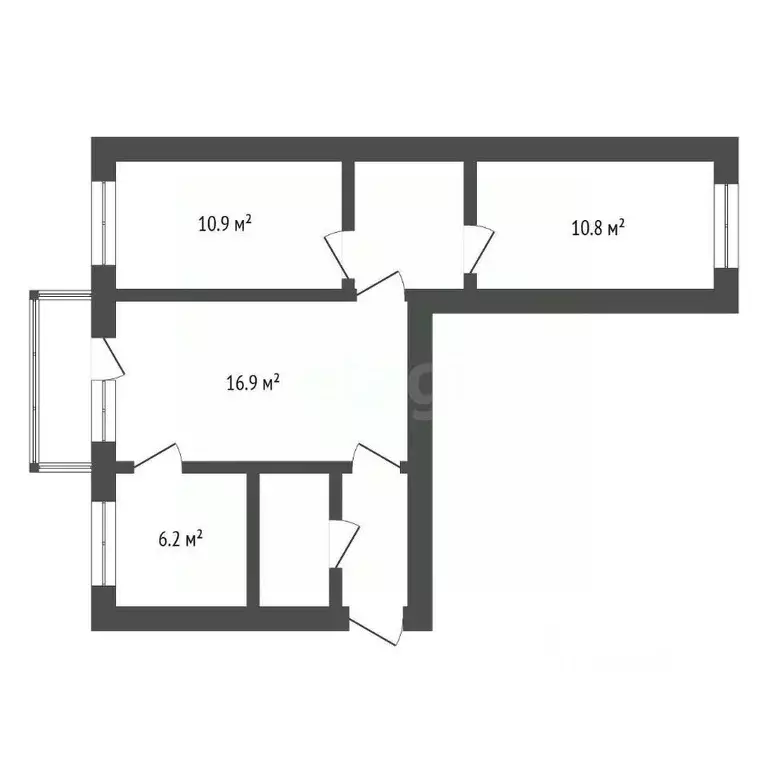 3-к кв. Амурская область, Благовещенск ул. Ленина, 209 (54.0 м) - Фото 2