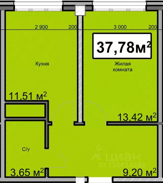 1-к кв. Ставропольский край, Ессентуки ул. Благодатная, 22к3 (37.78 м) - Фото 0