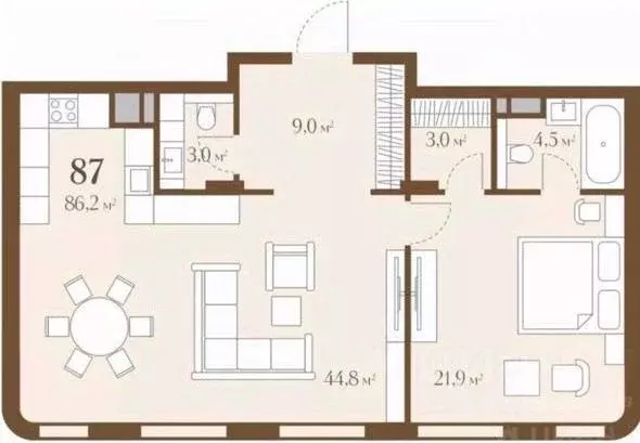 2-к кв. Москва Софийская наб., 18 (86.2 м) - Фото 2
