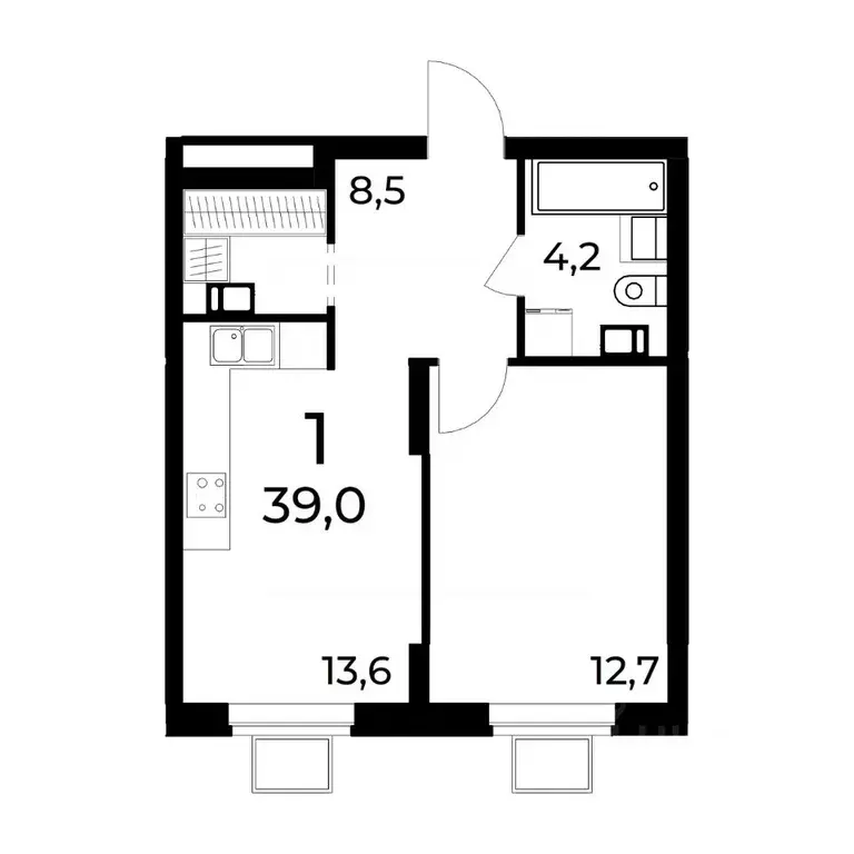 1-к кв. Нижегородская область, Нижний Новгород ул. Усиевича (39.0 м) - Фото 1