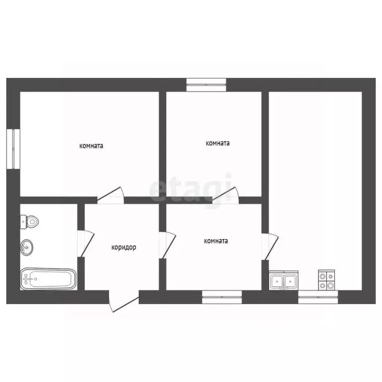 3-к кв. Московская область, Серпухов ул. Карла Маркса, 90 (43.9 м) - Фото 2