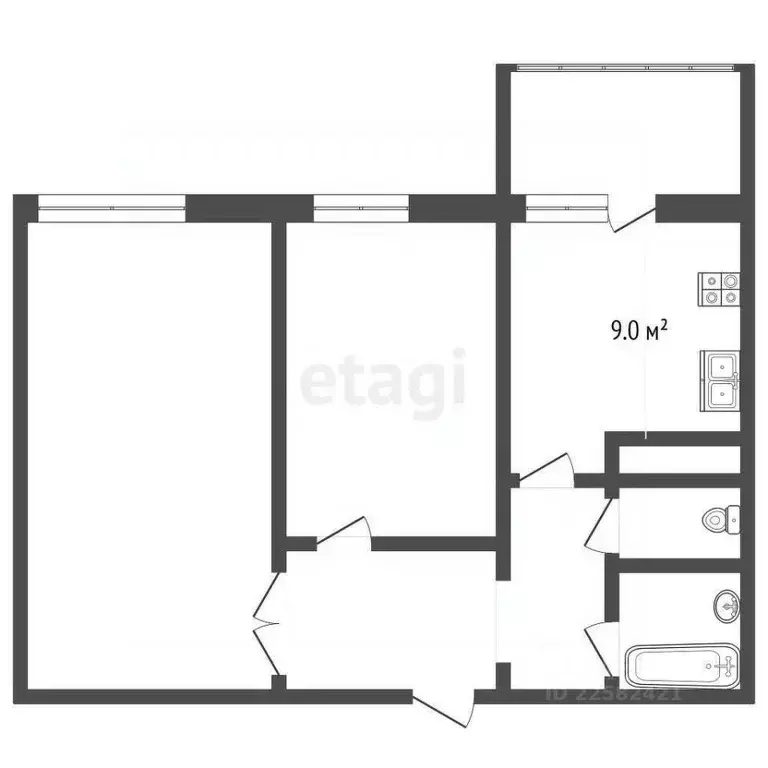 2-к кв. Удмуртия, Ижевск ул. Аристов Ключ, 8 (52.2 м) - Фото 2