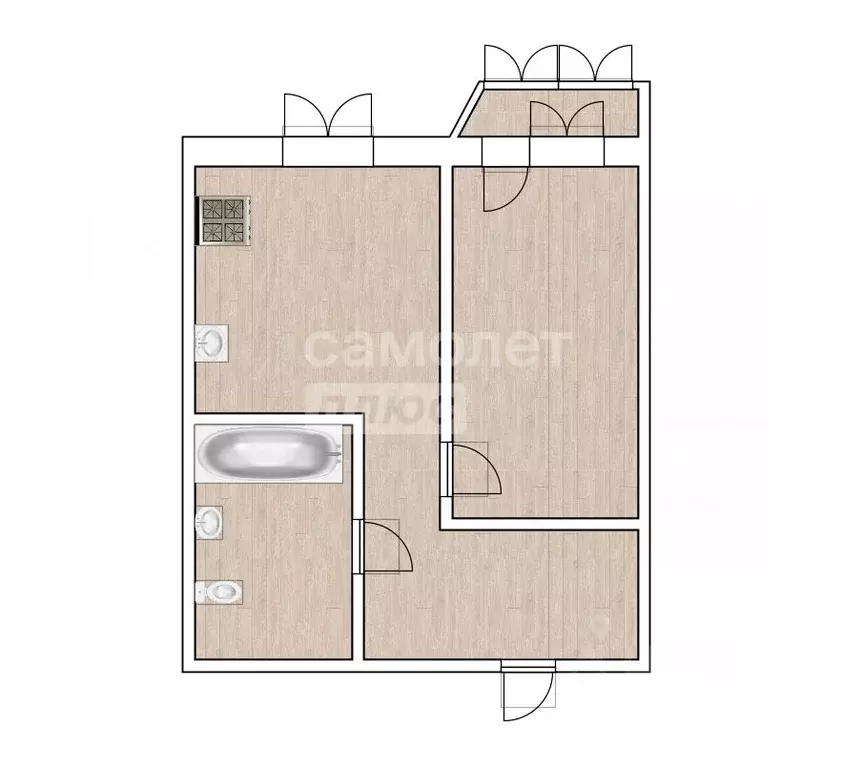 1-к кв. Тюменская область, Тюмень Широтная ул., 125 (42.7 м) - Фото 2