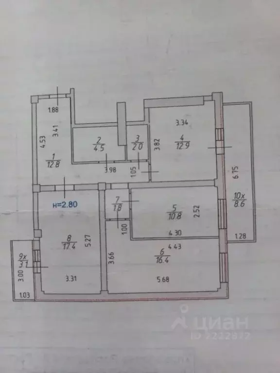 3-к кв. Ростовская область, Ростов-на-Дону Стабильная ул., 15 (84.0 м) - Фото 1