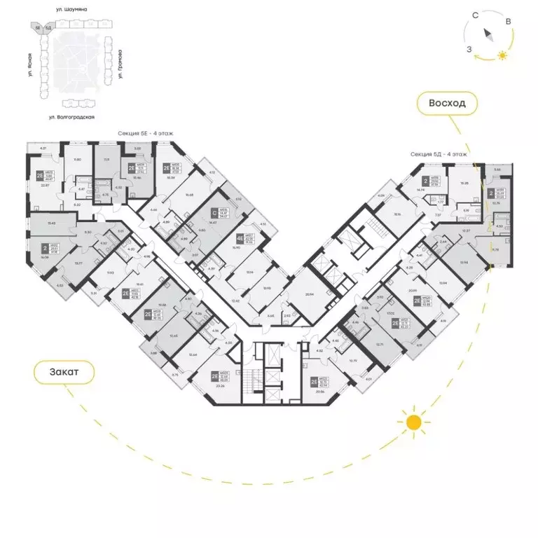 2-к кв. Свердловская область, Екатеринбург ул. Громова, 26 (59.55 м) - Фото 1