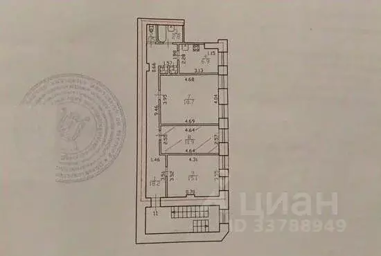 3-к кв. Санкт-Петербург Лермонтовский просп., 55 (75.9 м) - Фото 1