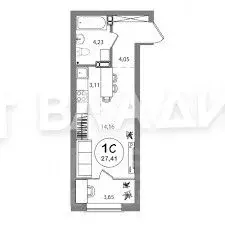 Студия Новосибирская область, Новосибирск Выборная ул., 133/1 (25.3 м) - Фото 0