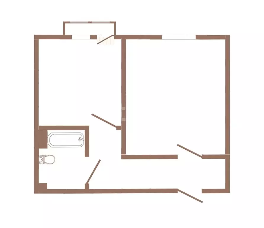 1-комнатная квартира: Петровский, Петровская улица, 2 (32 м) - Фото 1