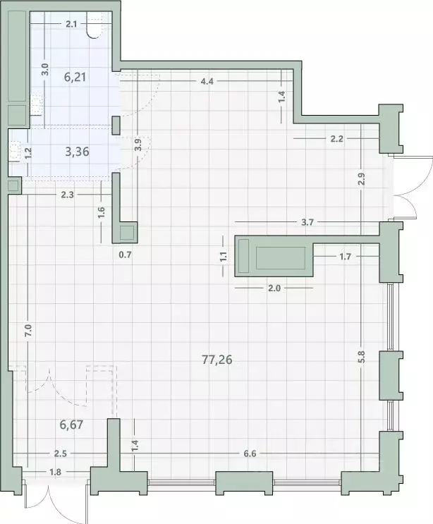 Помещение свободного назначения в Москва ул. Ивана Франко, 24 (94 м) - Фото 0