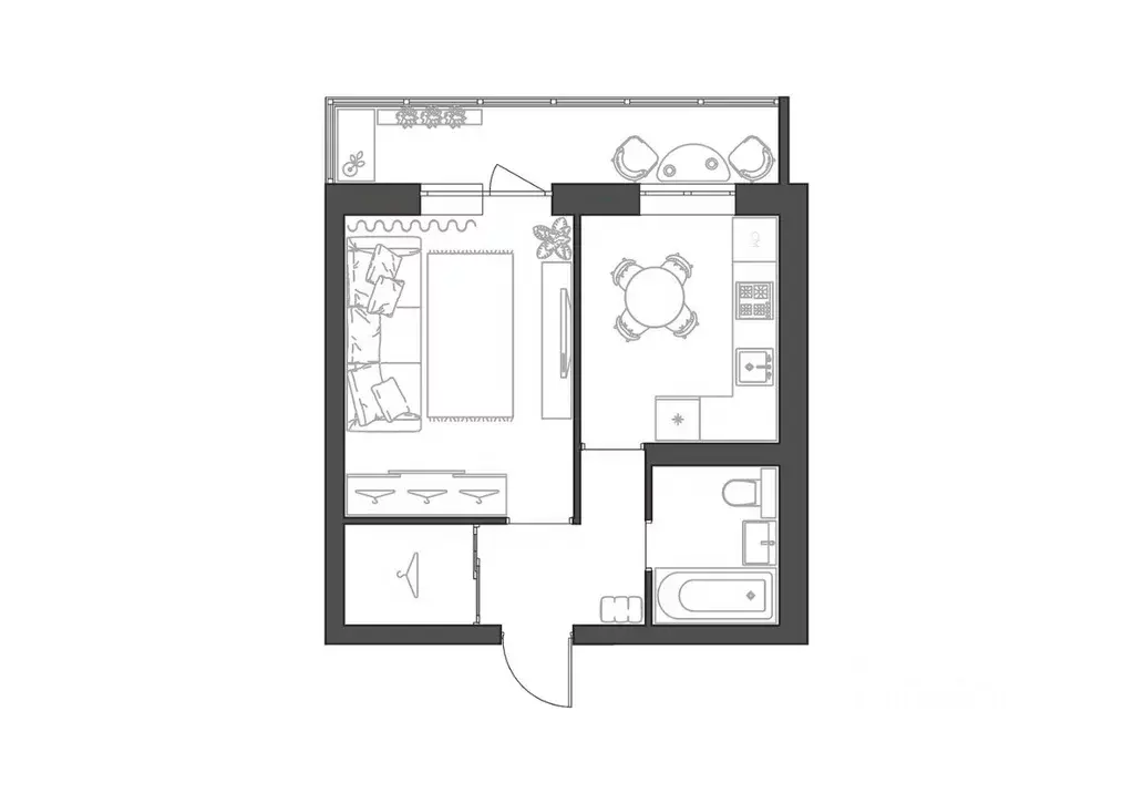1-к кв. Волгоградская область, Волгоград Квартал жилой комплекс (34.39 ... - Фото 0