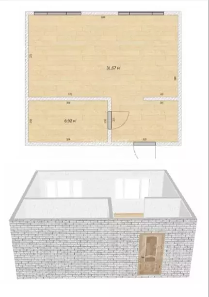 Студия Пензенская область, Пенза ул. Кижеватова, 19 (42.0 м) - Фото 2