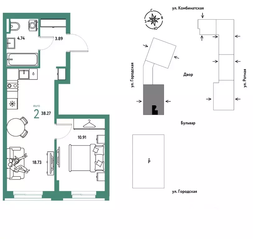 2-к кв. Свердловская область, Екатеринбург муниципальное образование, ... - Фото 1