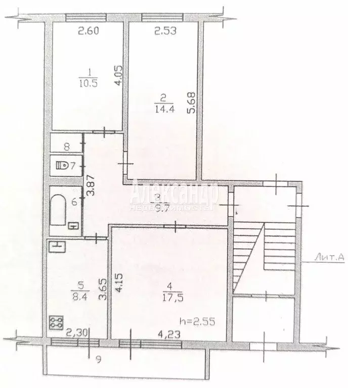 3-комнатная квартира: деревня Кривко, Урожайная улица, 7 (64.9 м) - Фото 0