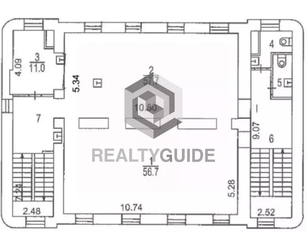 Помещение свободного назначения в Москва Садовническая ул., 84С3 (1184 ... - Фото 2