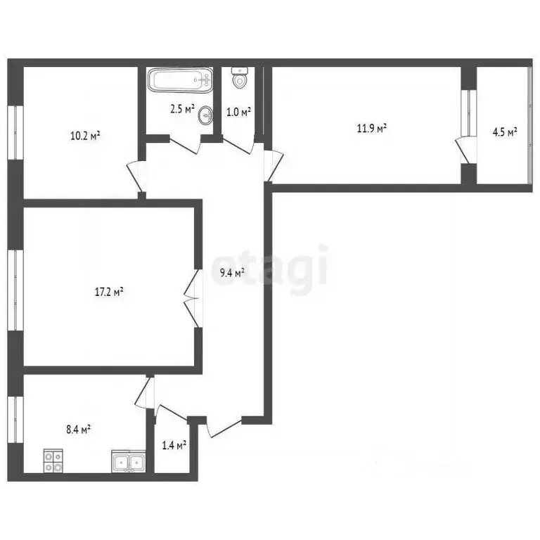 3-к кв. Ярославская область, Ярославль проезд Моторостроителей, 9к2 ... - Фото 1