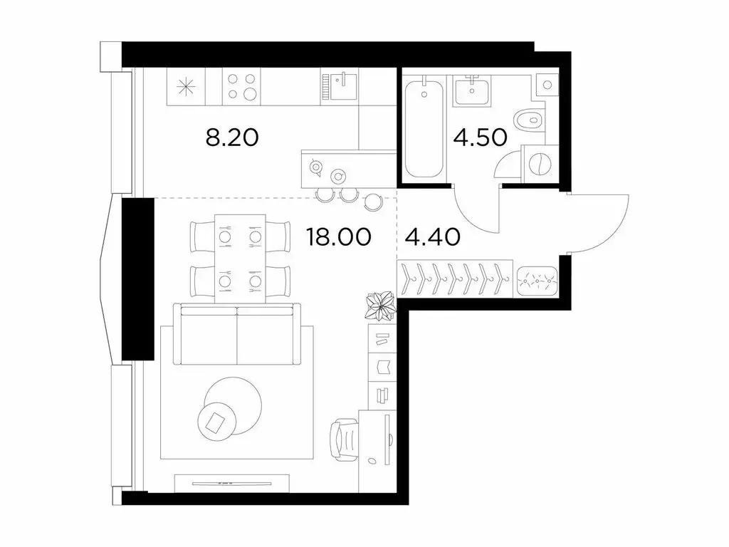 Квартира-студия: Москва, ЖК Инджой (35.1 м) - Фото 0