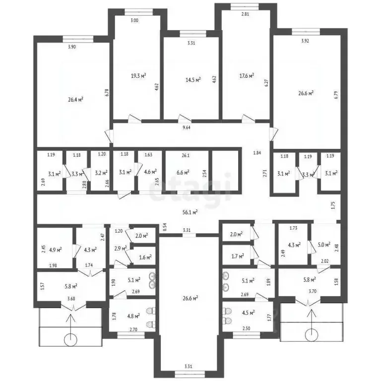 Офис в Ямало-Ненецкий АО, Новый Уренгой Оптимистов мкр, 10/1 (283 м) - Фото 2
