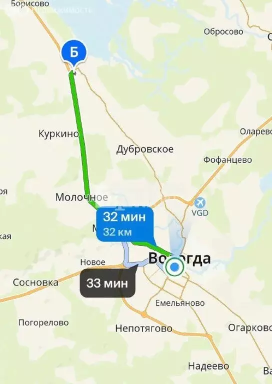 Участок в село Кубенское, улица Ильюшина (12 м) - Фото 1