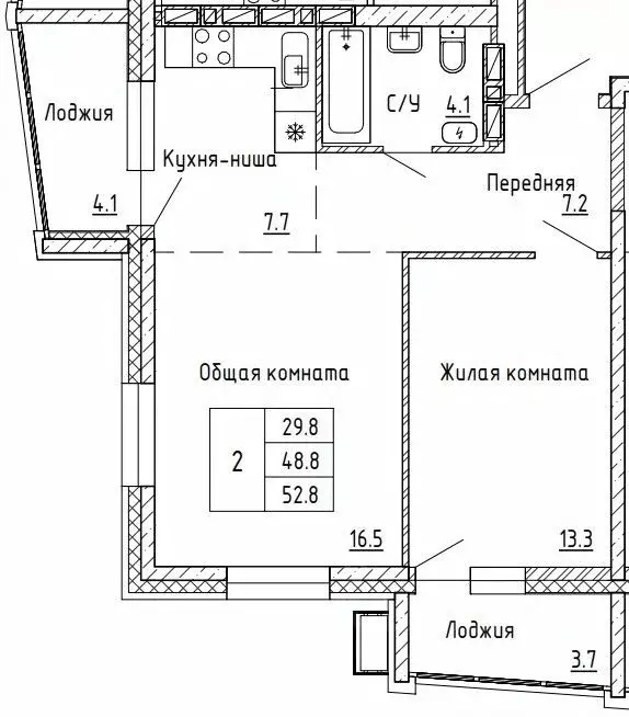 2-к кв. Приморский край, Артем Красноармейская ул., 4 (52.8 м) - Фото 1