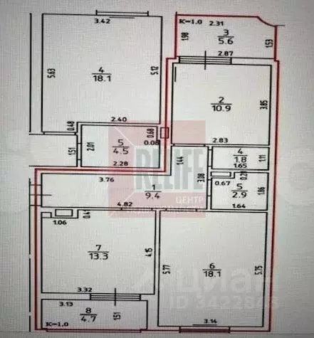 2-к кв. Калининградская область, Пионерский Портовая ул., 5к1 (66.7 м) - Фото 2