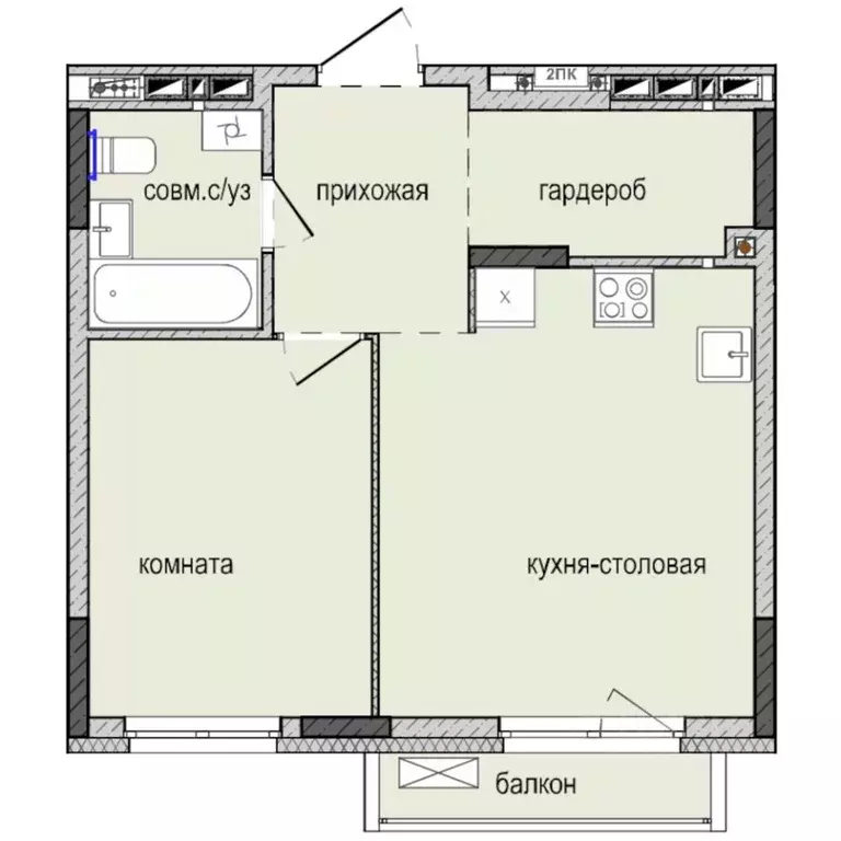 1-к кв. Удмуртия, Ижевск Культбаза жилрайон, 8-й мкр, Ежевика жилой ... - Фото 0