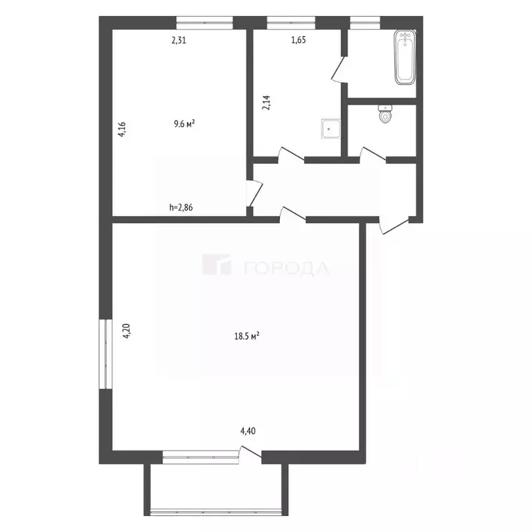2-к кв. Кемеровская область, Новокузнецк ул. Глинки, 21 (40.0 м) - Фото 2