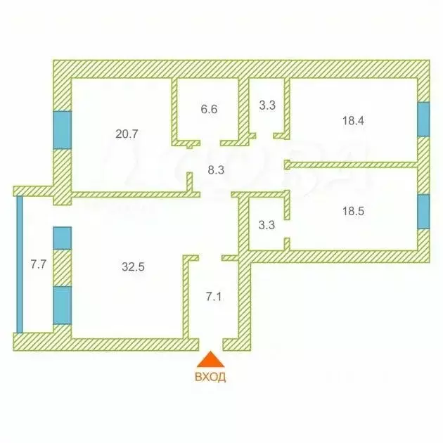 3-к кв. Тюменская область, Тюмень ул. Раушана Абдуллина, 5 (116.2 м) - Фото 2