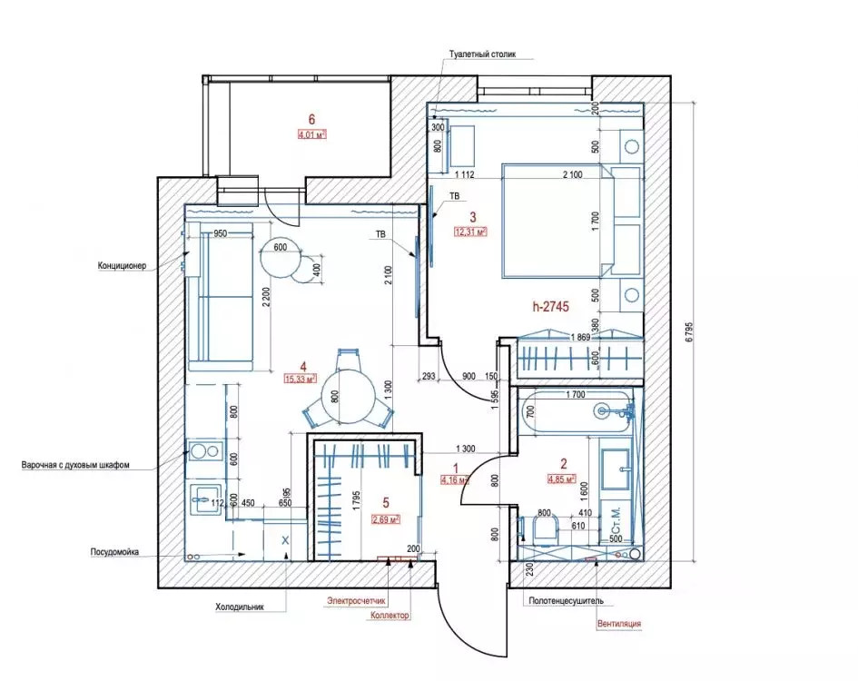 1-к кв. Иркутская область, Иркутск ул. Юрия Левитанского, 12 (45.0 м) - Фото 1