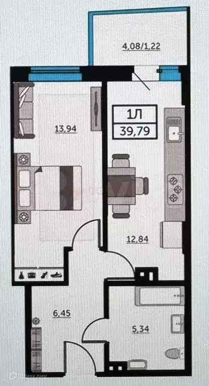 Продаётся 1-к квартира, 39.8 м - Фото 0
