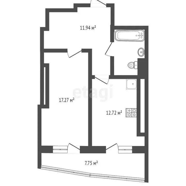 2-комнатная квартира: Ростов-на-Дону, Нижегородская улица, 31/2 (54 м) - Фото 0