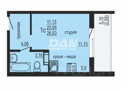 Студия Челябинская область, Челябинский городской округ, пос. Западный ... - Фото 2