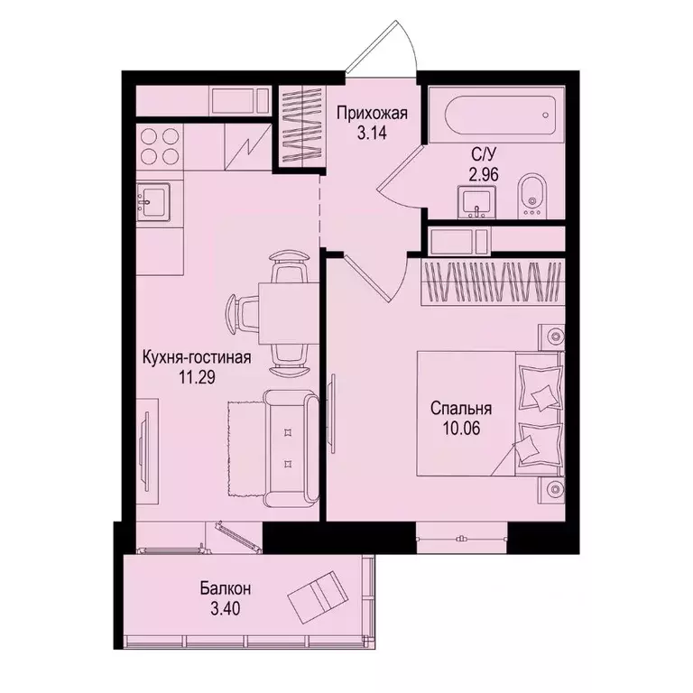 1-к кв. Ленинградская область, Всеволожский район, Заневское городское ... - Фото 0